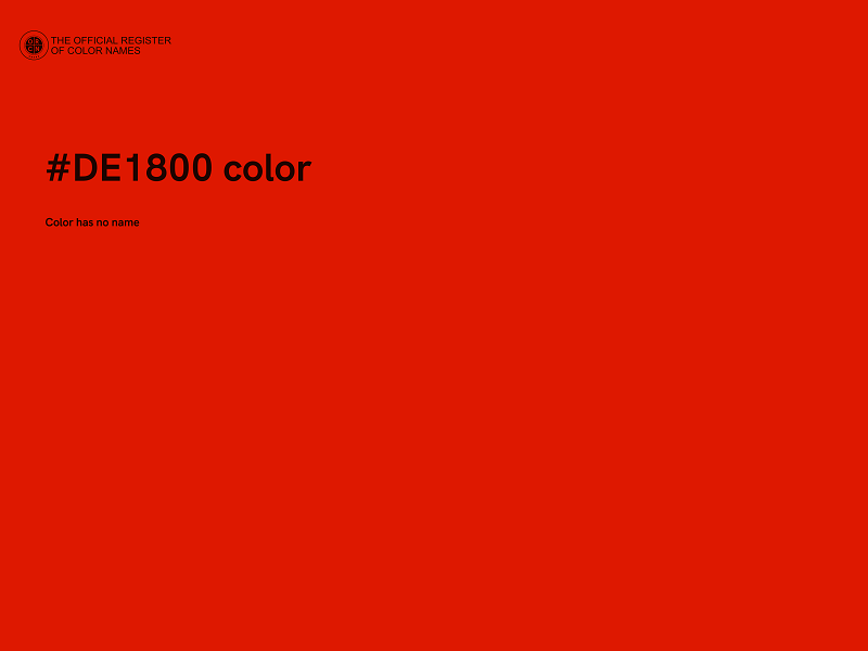 #DE1800 color image