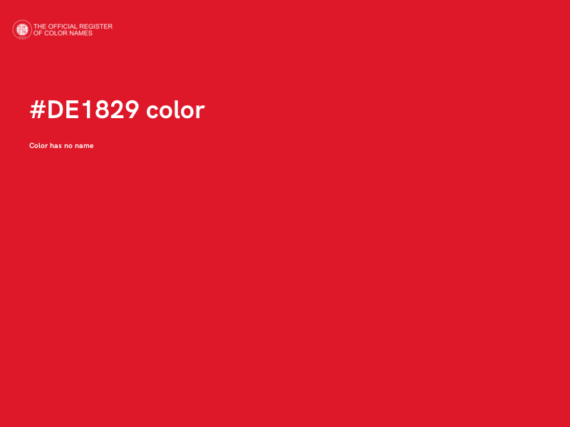 #DE1829 color image