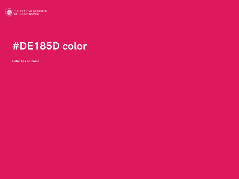#DE185D color image