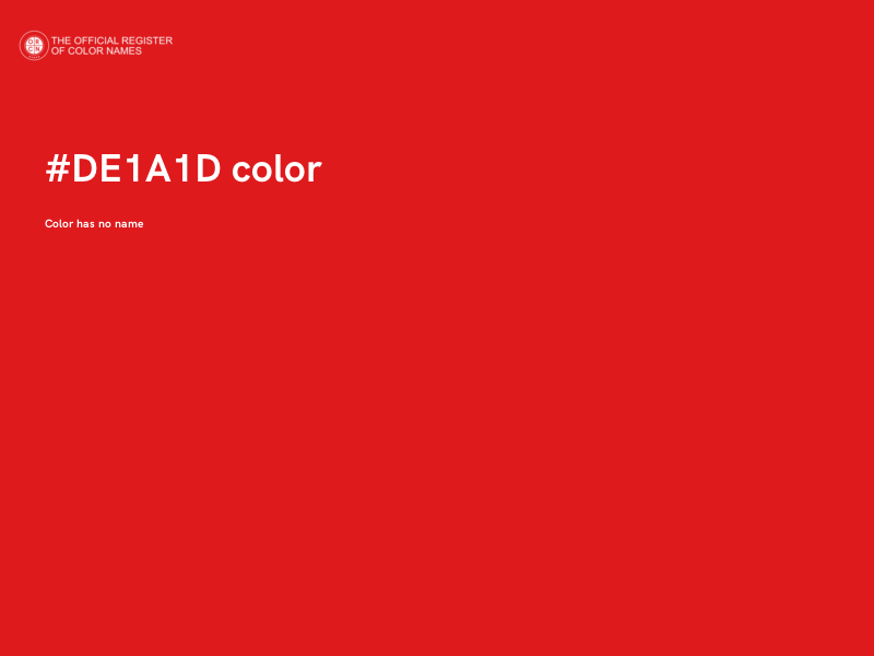 #DE1A1D color image