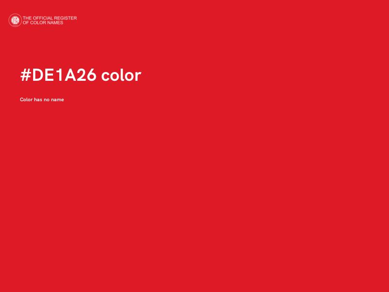 #DE1A26 color image