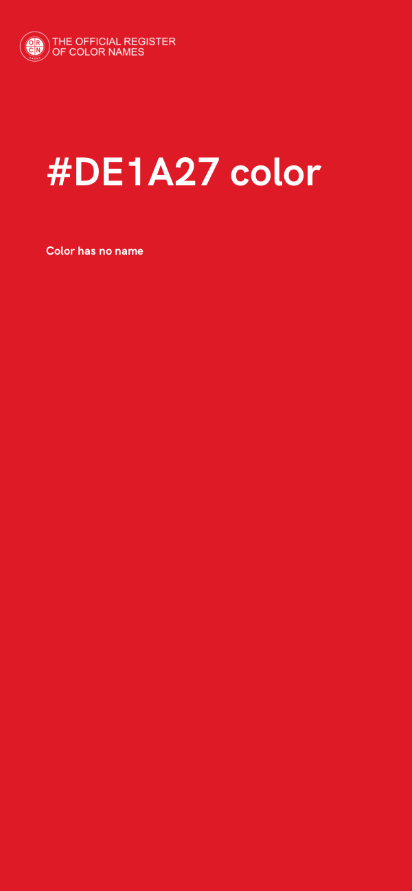 #DE1A27 color image