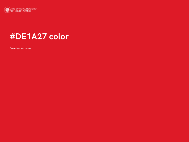 #DE1A27 color image