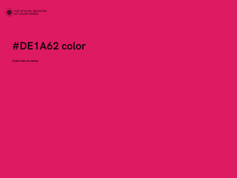 #DE1A62 color image