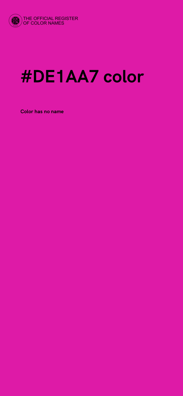 #DE1AA7 color image