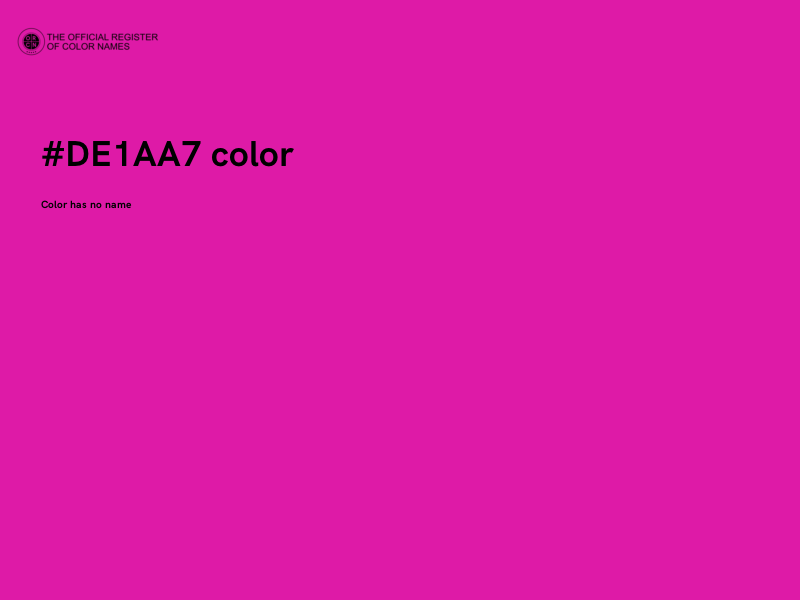 #DE1AA7 color image