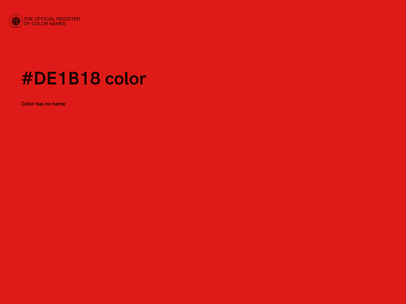 #DE1B18 color image