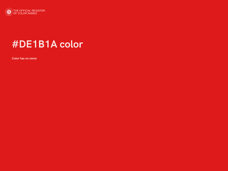 #DE1B1A color image
