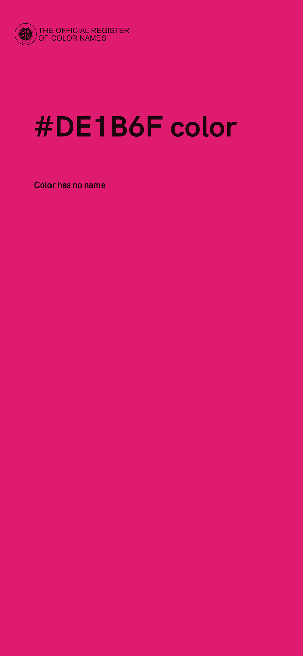 #DE1B6F color image