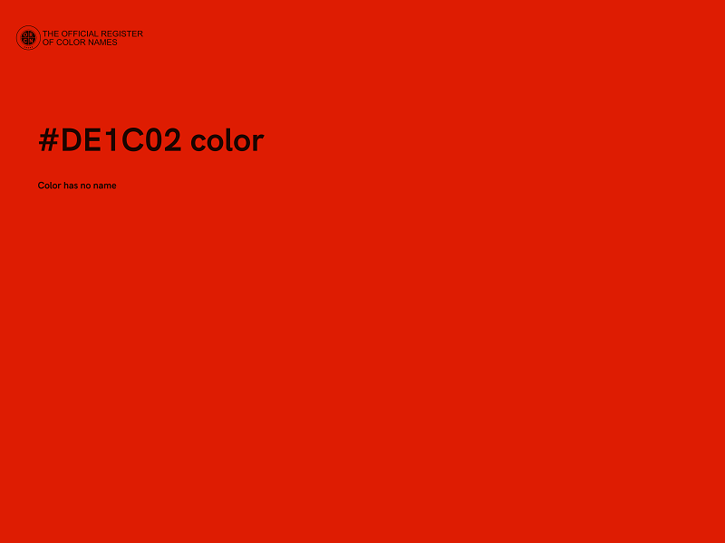 #DE1C02 color image