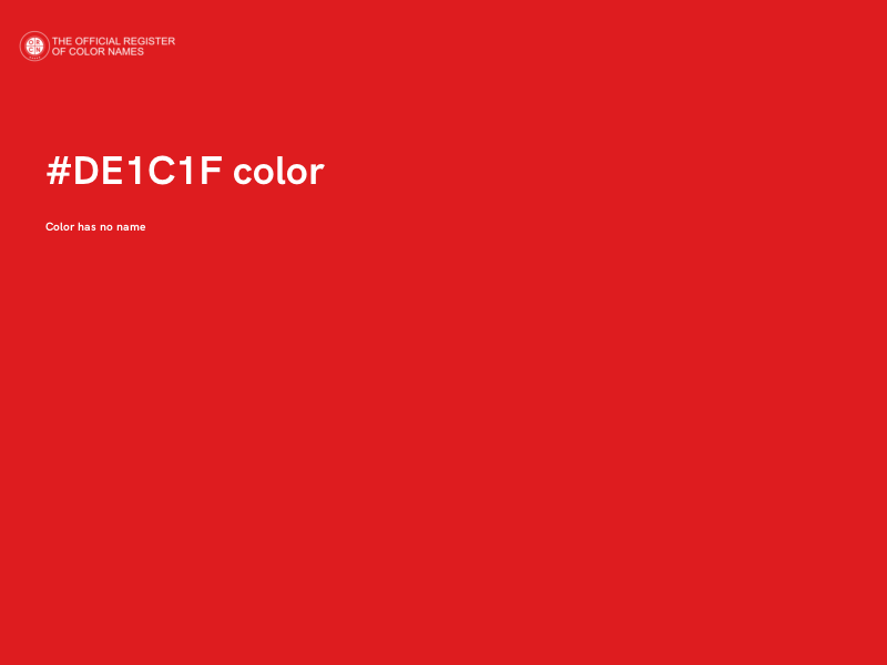 #DE1C1F color image