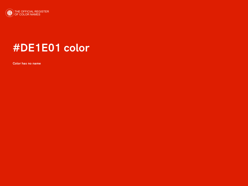 #DE1E01 color image