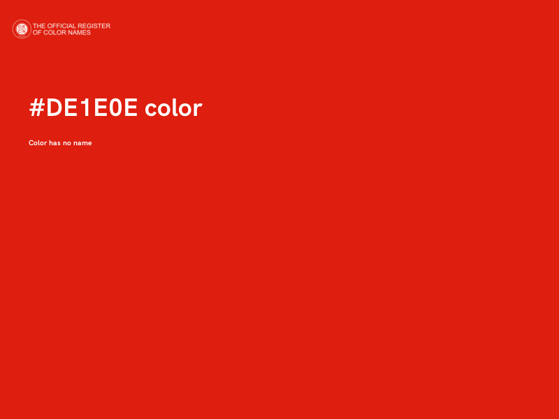 #DE1E0E color image