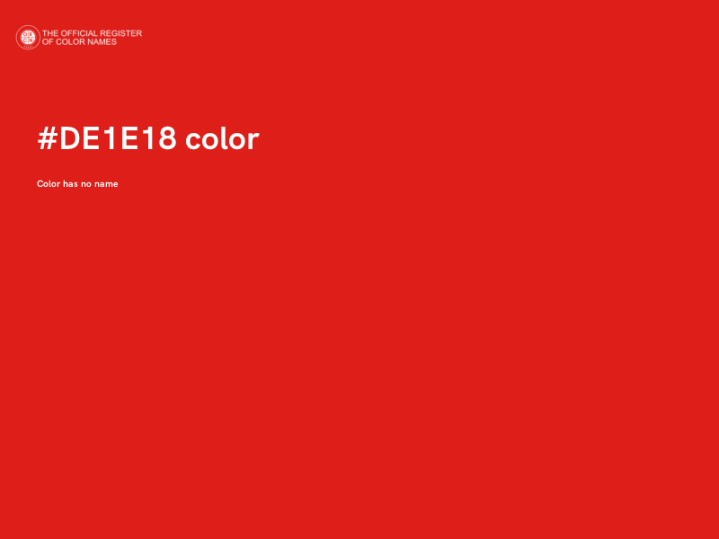#DE1E18 color image