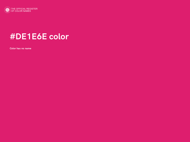#DE1E6E color image