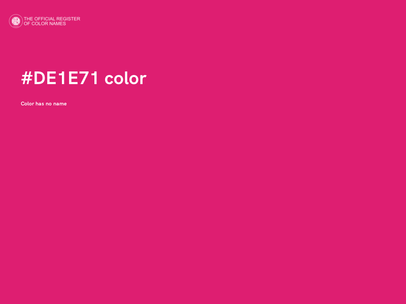 #DE1E71 color image