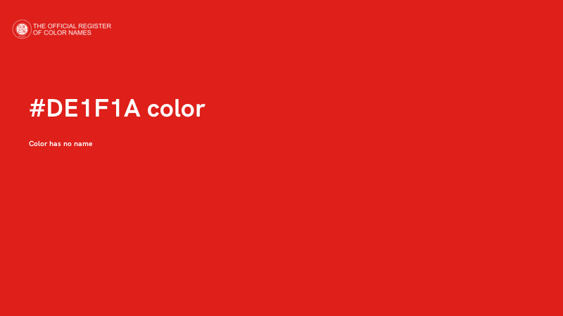 #DE1F1A color image