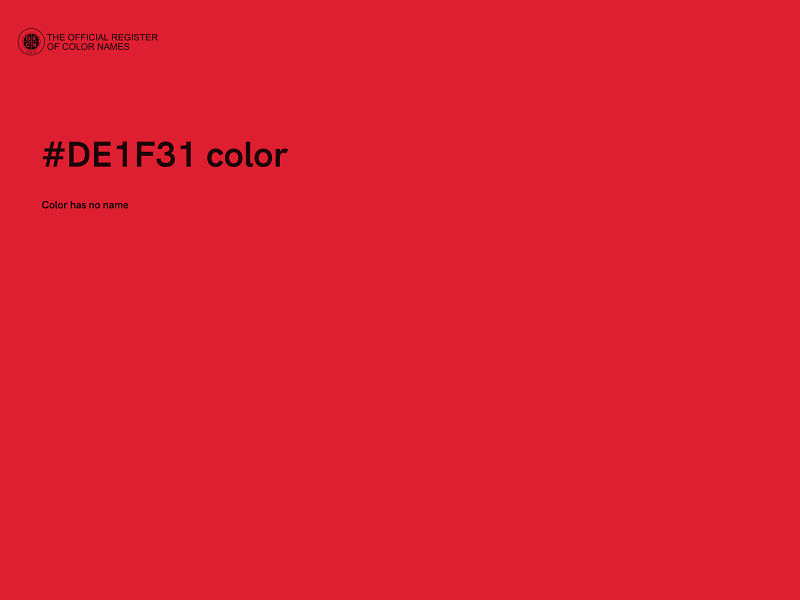 #DE1F31 color image