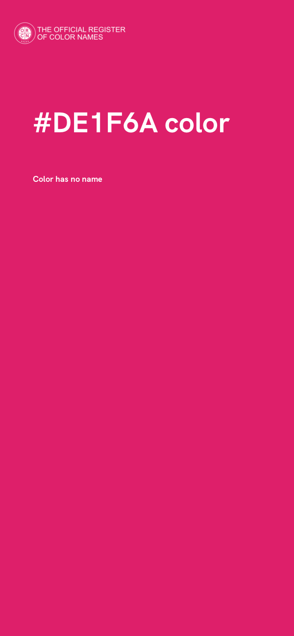 #DE1F6A color image