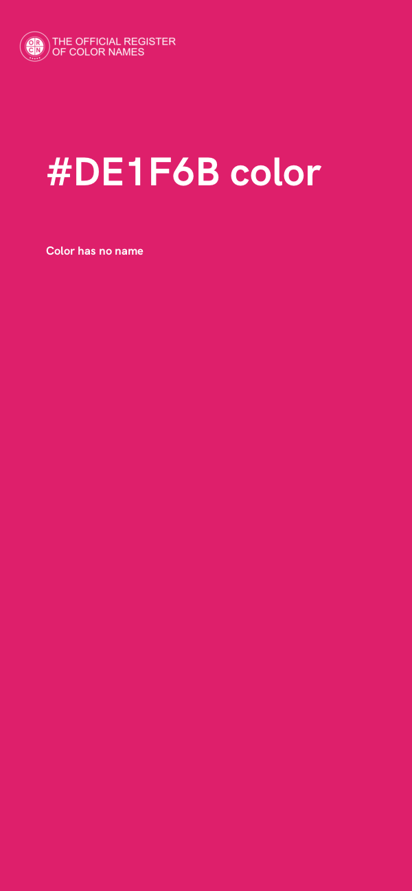 #DE1F6B color image