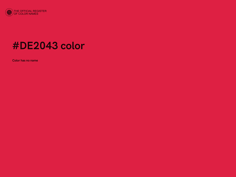 #DE2043 color image
