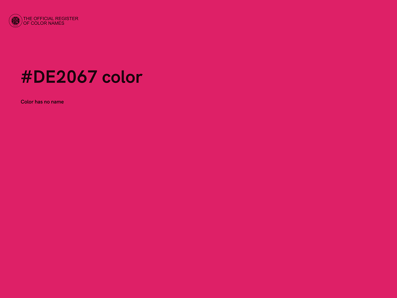 #DE2067 color image