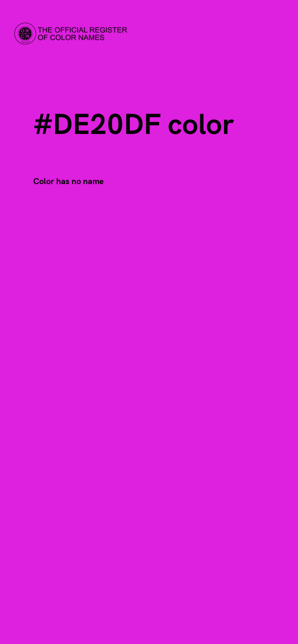 #DE20DF color image