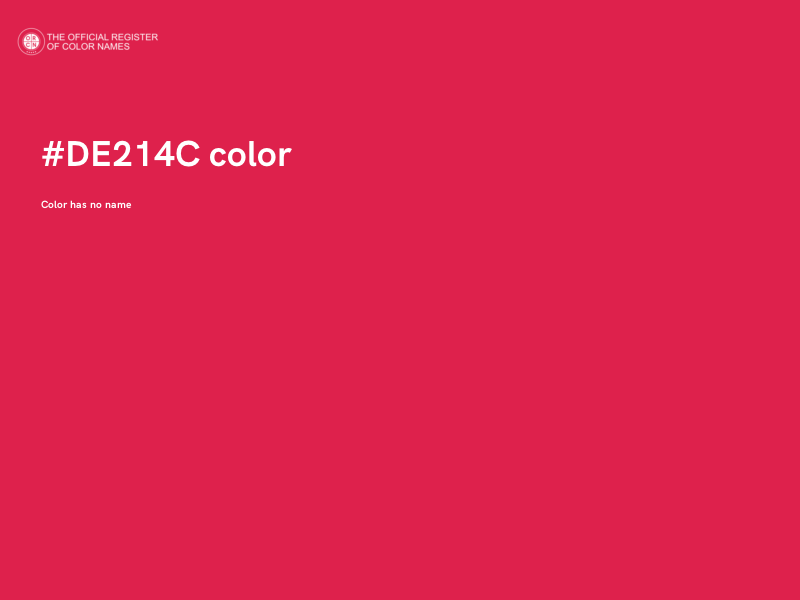 #DE214C color image