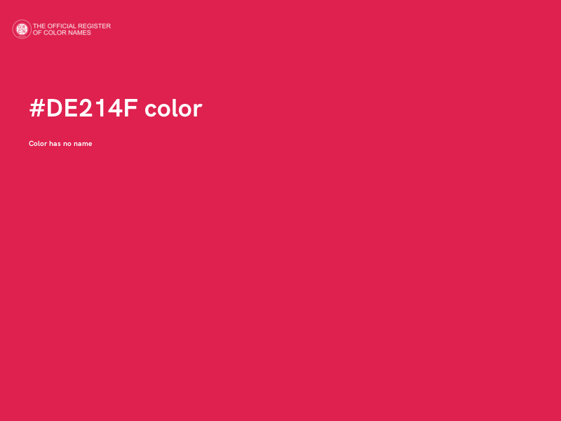 #DE214F color image