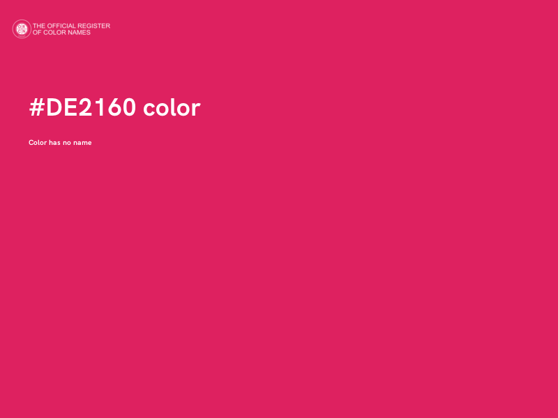 #DE2160 color image