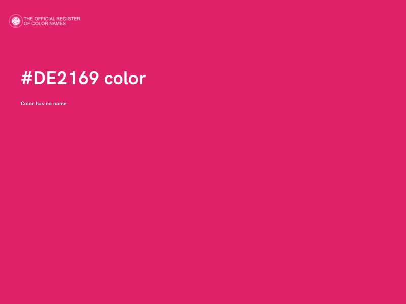 #DE2169 color image
