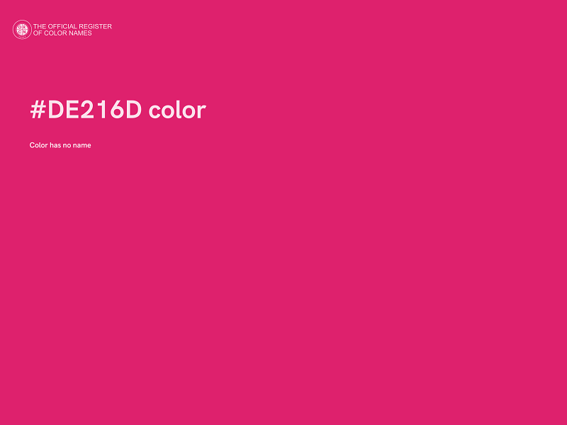 #DE216D color image