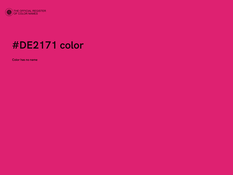 #DE2171 color image