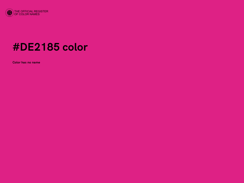 #DE2185 color image