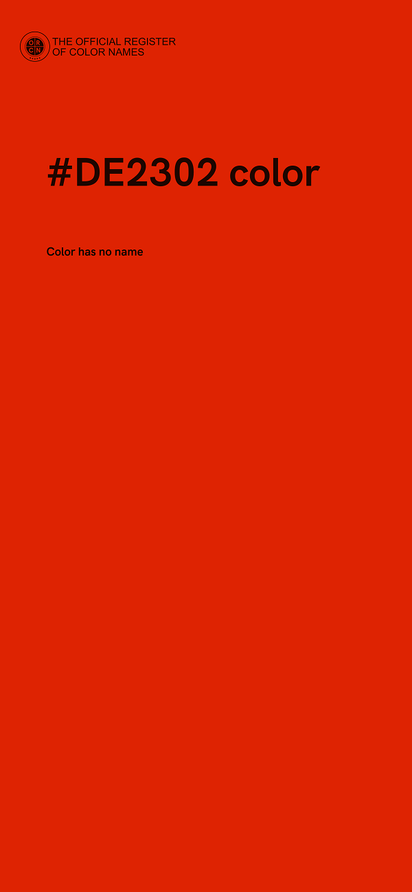 #DE2302 color image