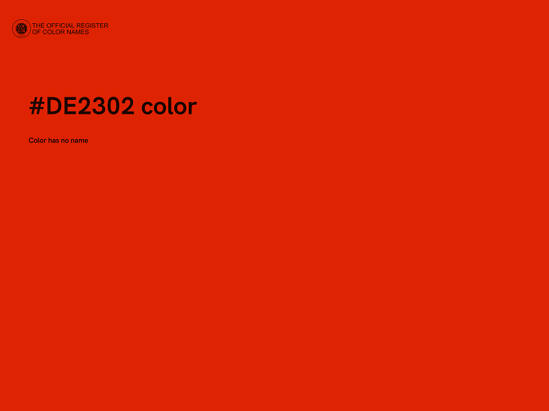 #DE2302 color image