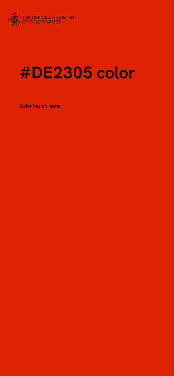 #DE2305 color image