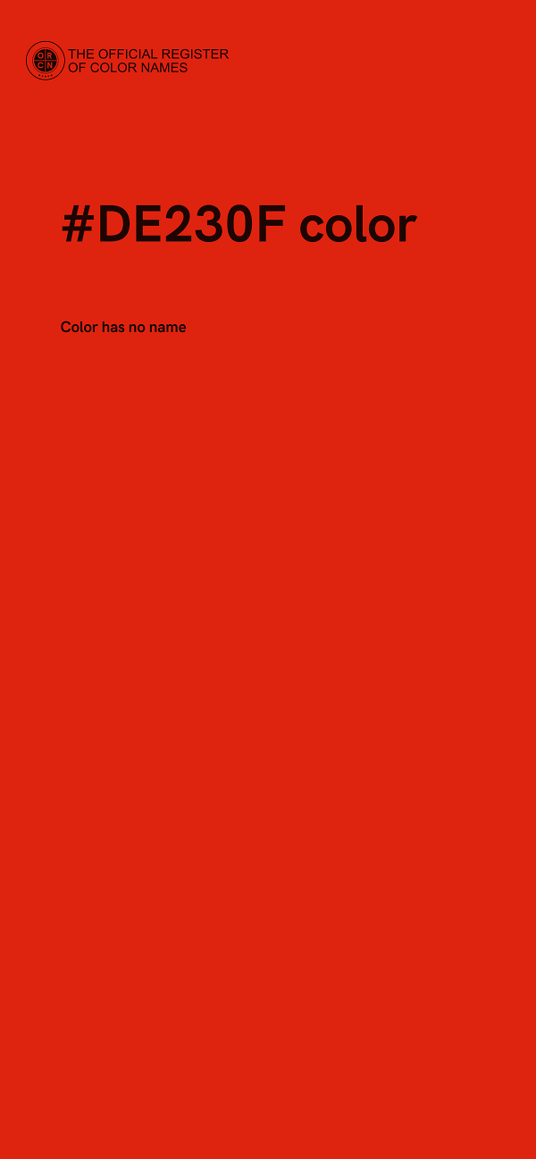 #DE230F color image