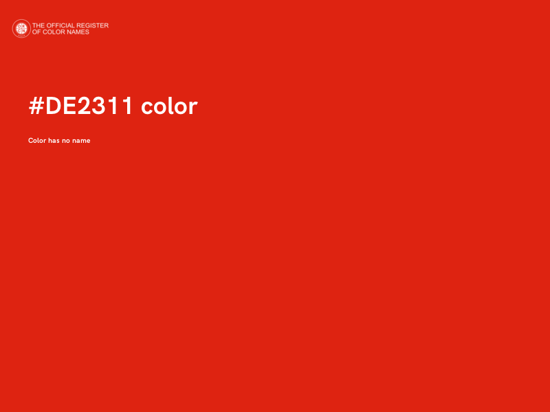 #DE2311 color image
