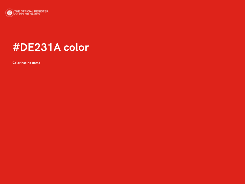 #DE231A color image
