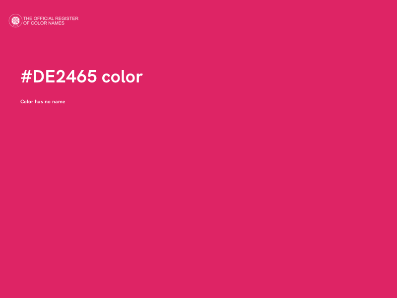 #DE2465 color image