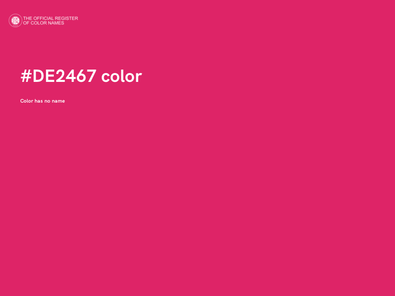 #DE2467 color image