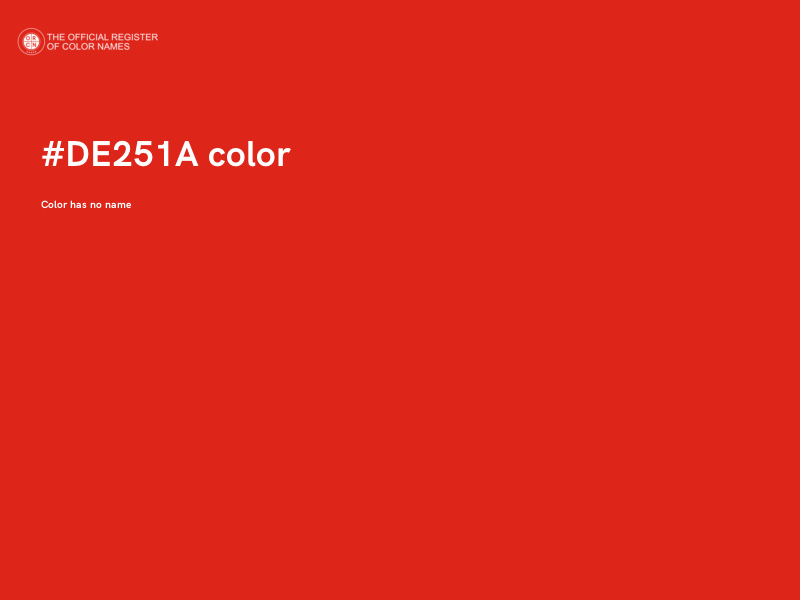 #DE251A color image