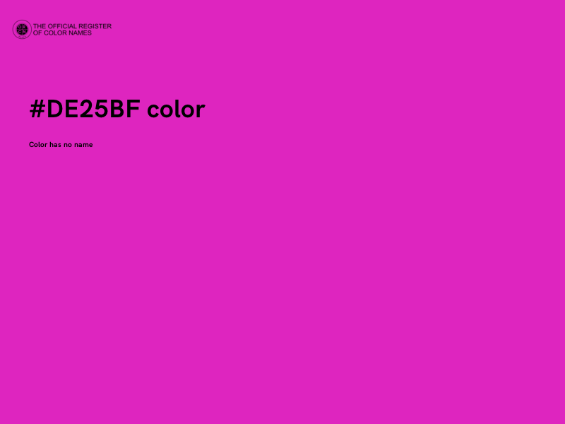 #DE25BF color image