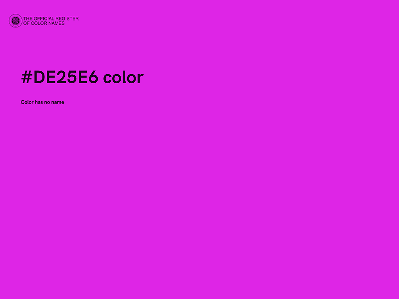 #DE25E6 color image