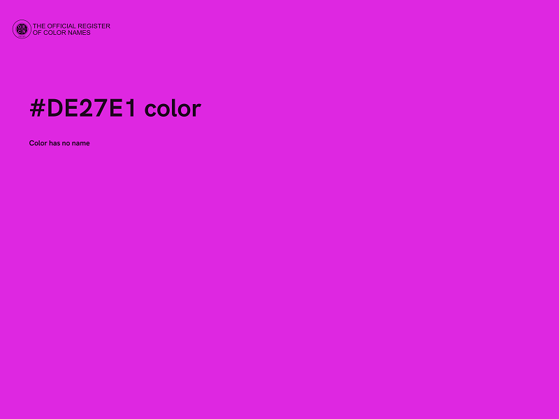 #DE27E1 color image