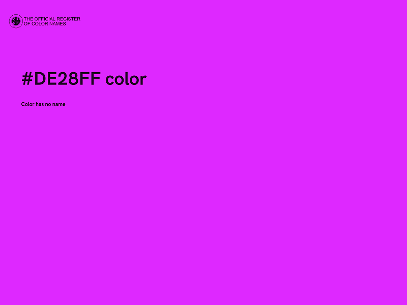 #DE28FF color image