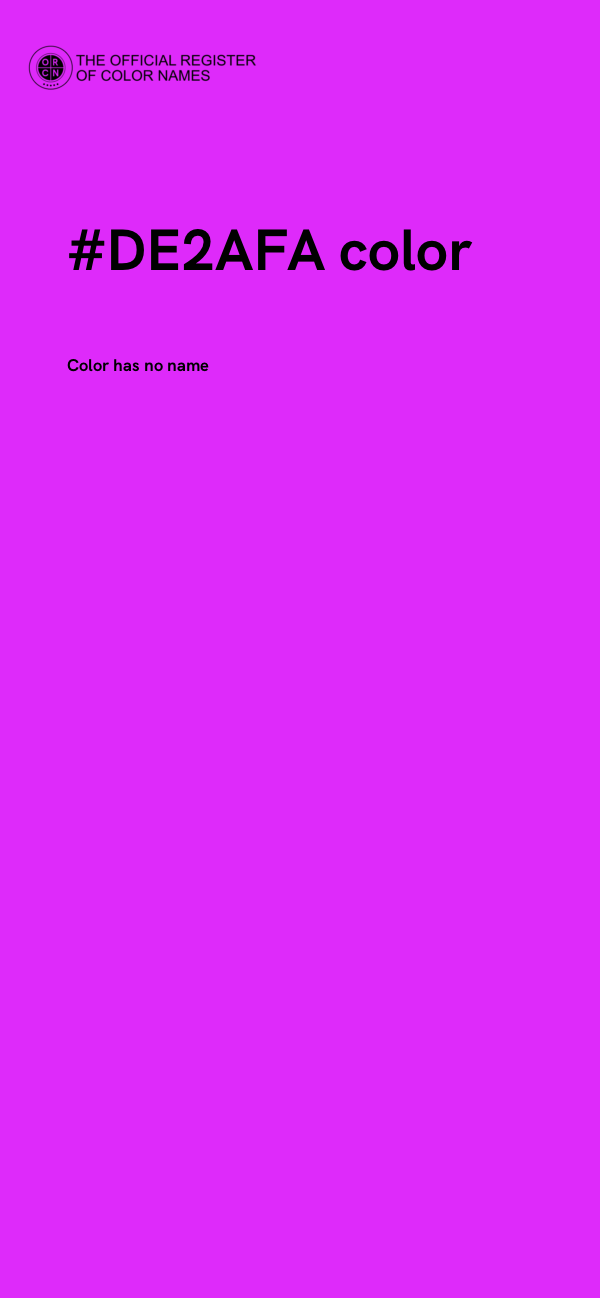 #DE2AFA color image