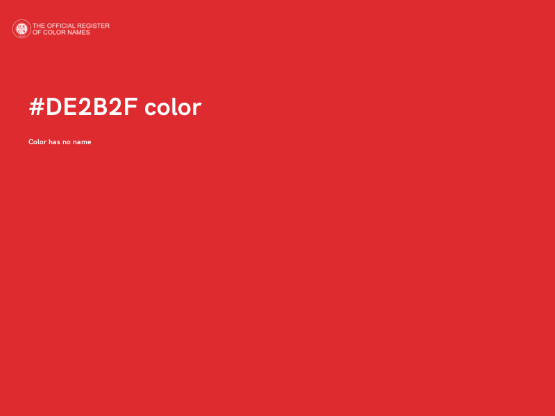 #DE2B2F color image
