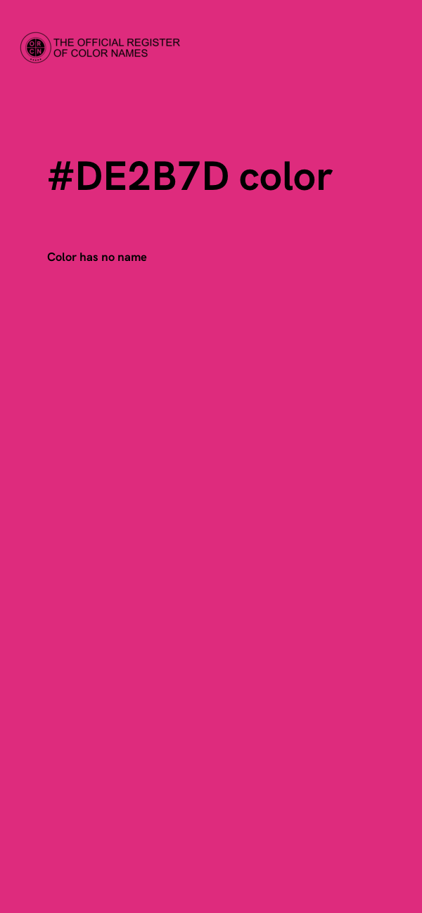 #DE2B7D color image